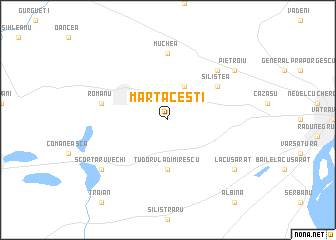 map of Mărtăceşti