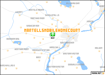 map of Martells Mobile Home Court