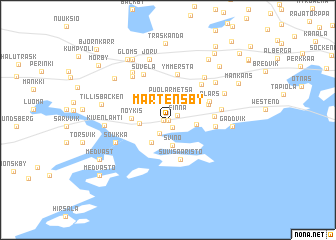 map of Mårtensby