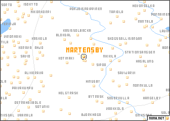 map of Mårtensby