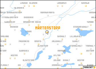 map of Mårtenstorp