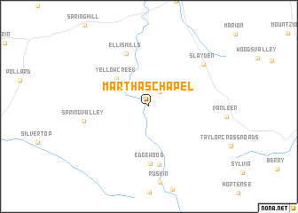 map of Marthas Chapel