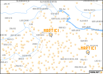 map of Martići