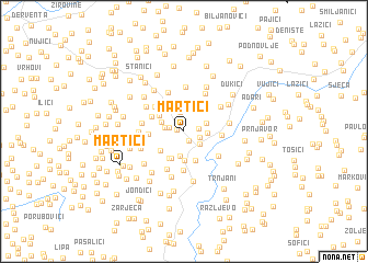 map of Martići