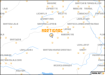 map of Martignac