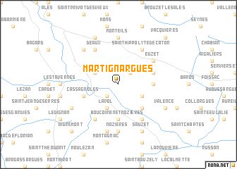 map of Martignargues