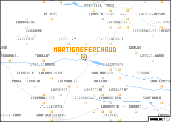 map of Martigné-Ferchaud