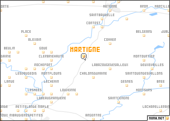 map of Martigné