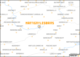 map of Martigny-les-Bains