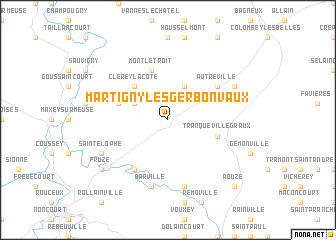 map of Martigny-lès-Gerbonvaux