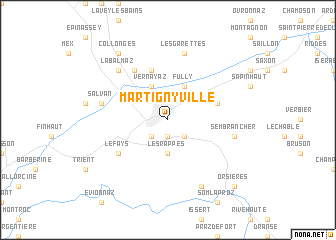 map of Martigny-Ville