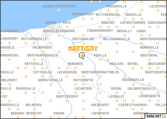 map of Martigny