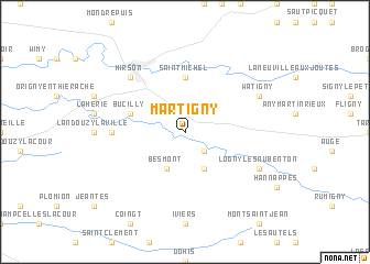 Martigny (France) map - nona.net