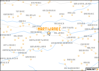 map of Martijanec