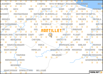 map of Martillet