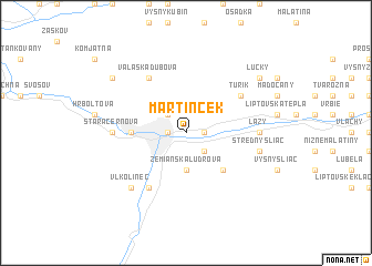 map of Martinček