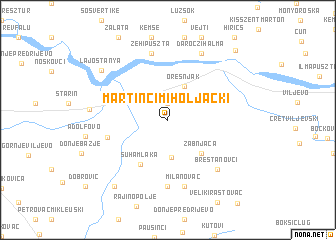 map of Martinci Miholjački