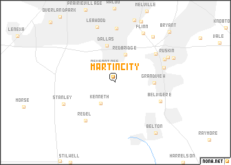 map of Martin City