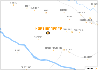 map of Martin Corner