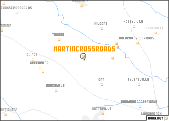 map of Martin Crossroads