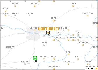 map of Mărtineşti