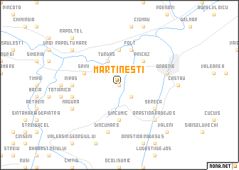 map of Mărtineşti