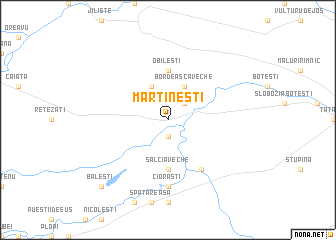 map of Mărtineşti