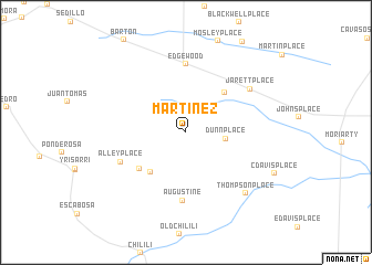 map of Martinez