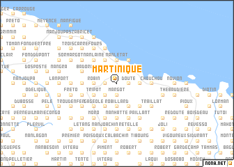 map of Martinique