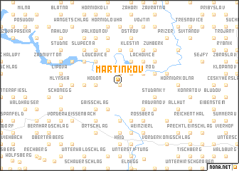 map of Martínkov