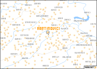 map of Martinovići