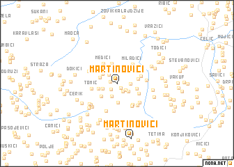 map of Martinovići