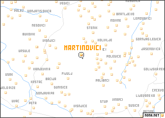 map of Martinovići