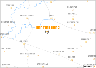 map of Martinsburg