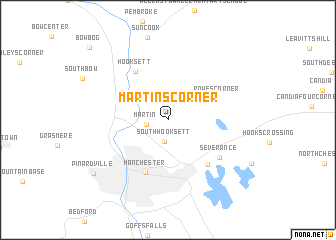 map of Martins Corner