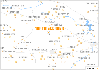 map of Martins Corner