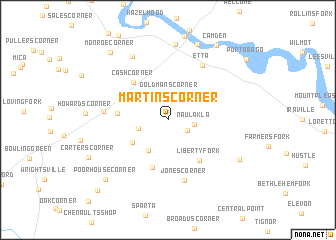 map of Martins Corner
