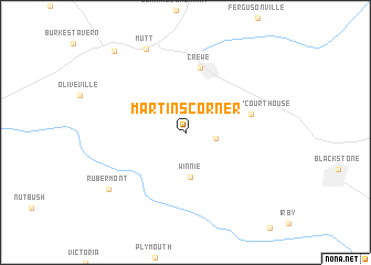 map of Martins Corner