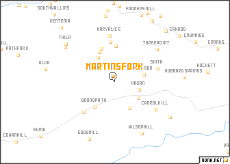 map of Martins Fork