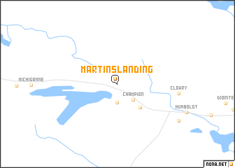 map of Martins Landing
