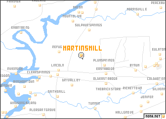 map of Martins Mill