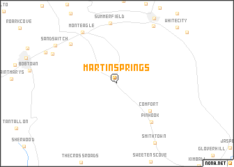 map of Martin Springs
