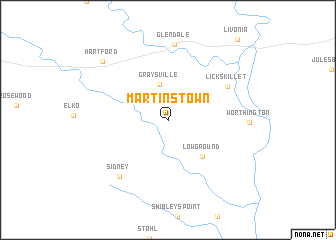 map of Martinstown