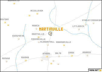 map of Martinville