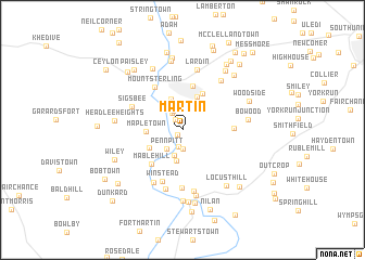 map of Martin