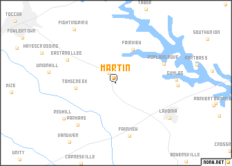 map of Martin