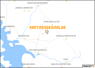 map of Mártires de Sinaloa
