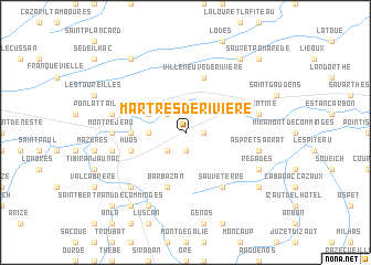 map of Martres-de-Rivière