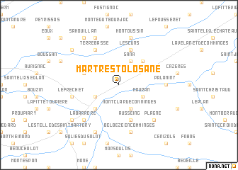 map of Martres-Tolosane