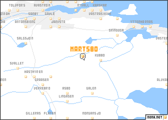 map of Mårtsbo